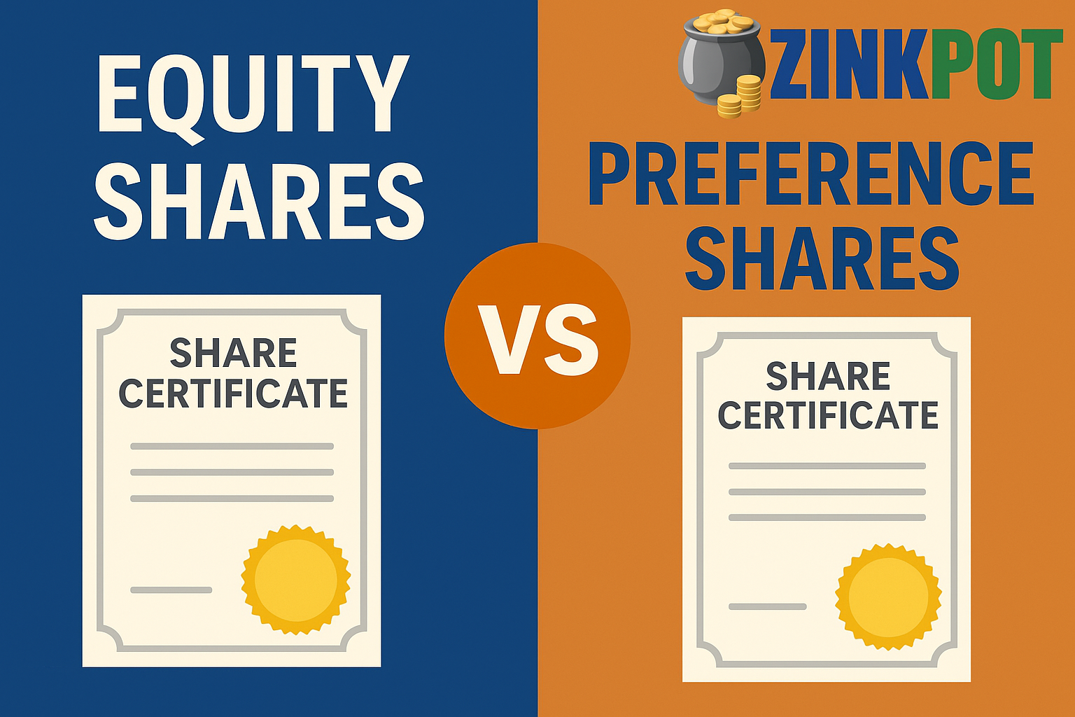 Difference between Common Equity Shares and Preference Shares