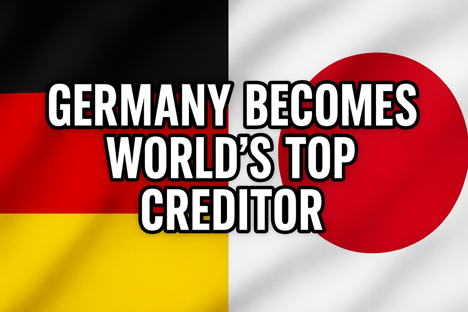 Historic! Germany beats Japan to become the biggest creditor in 34 years! Historic! Germany beats Japan to become the biggest creditor in 34 years!